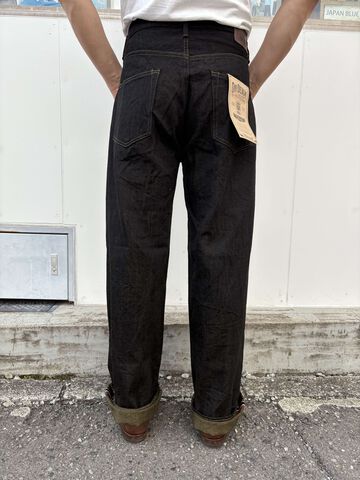 ONI222-BKOL 12oz Black x Olive Denim Super Wide Straight,, small image number 10