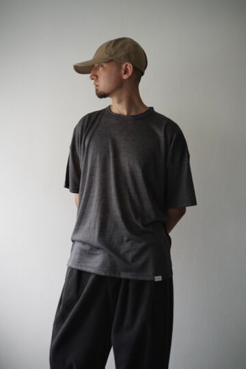 CAP706CS30 Feather Linen Jersey / Trapeziod Tee,BLACK, small image number 7