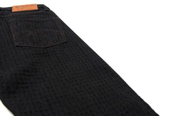 D1867 Amami Mud Dyeing Sashiko Denim Jeans -DARK BROWN-29,DARK BROWN, small image number 8