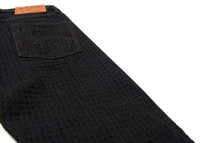 D1867 Amami Mud Dyeing Sashiko Denim Jeans -DARK BROWN-29,DARK BROWN, medium image number 8