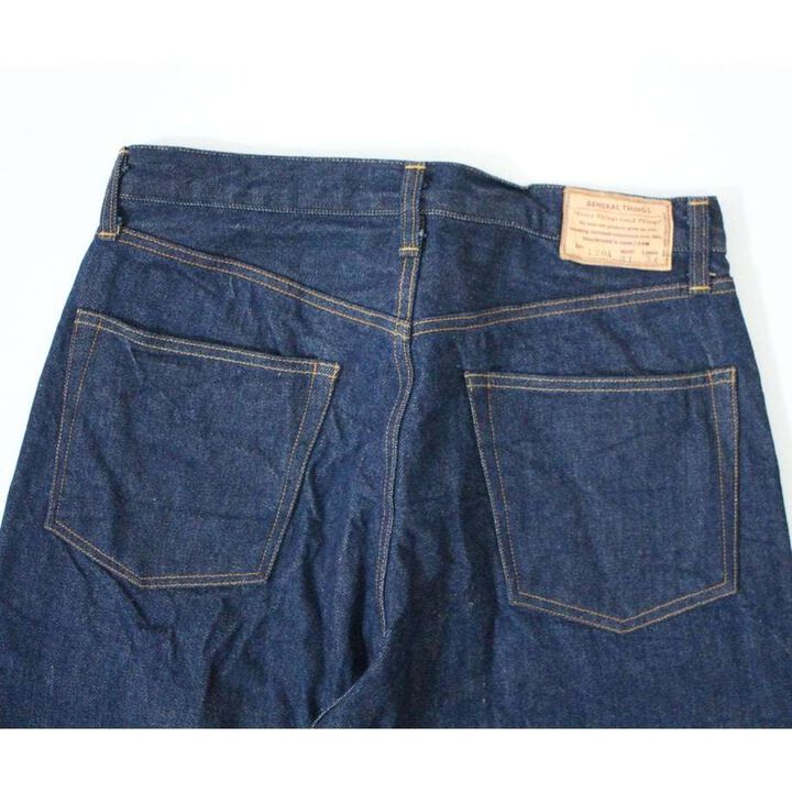 120A 14.0oz Plain Selvedge Denim Button Fly Jeans Line2 Straight,, medium image number 2