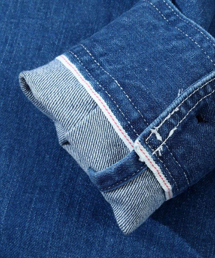 KGR-203 SELVEDGE DENIM WORK SHIRT Used Well,, medium image number 5