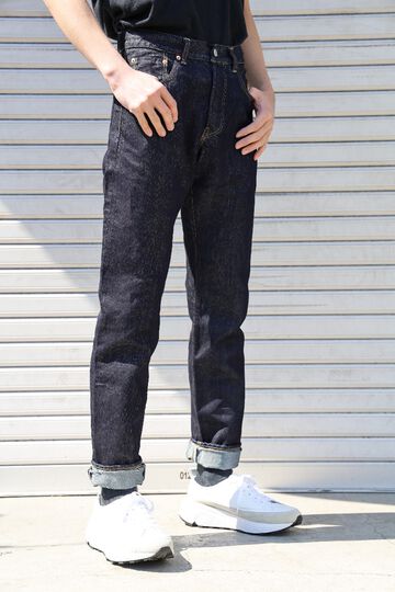 TCBDMHT01 12OZ "WASHI DENIM" HIGH RISE RELAX TAPERED TCB JEANS X DENIMIO-28-Non Wash,, small image number 2