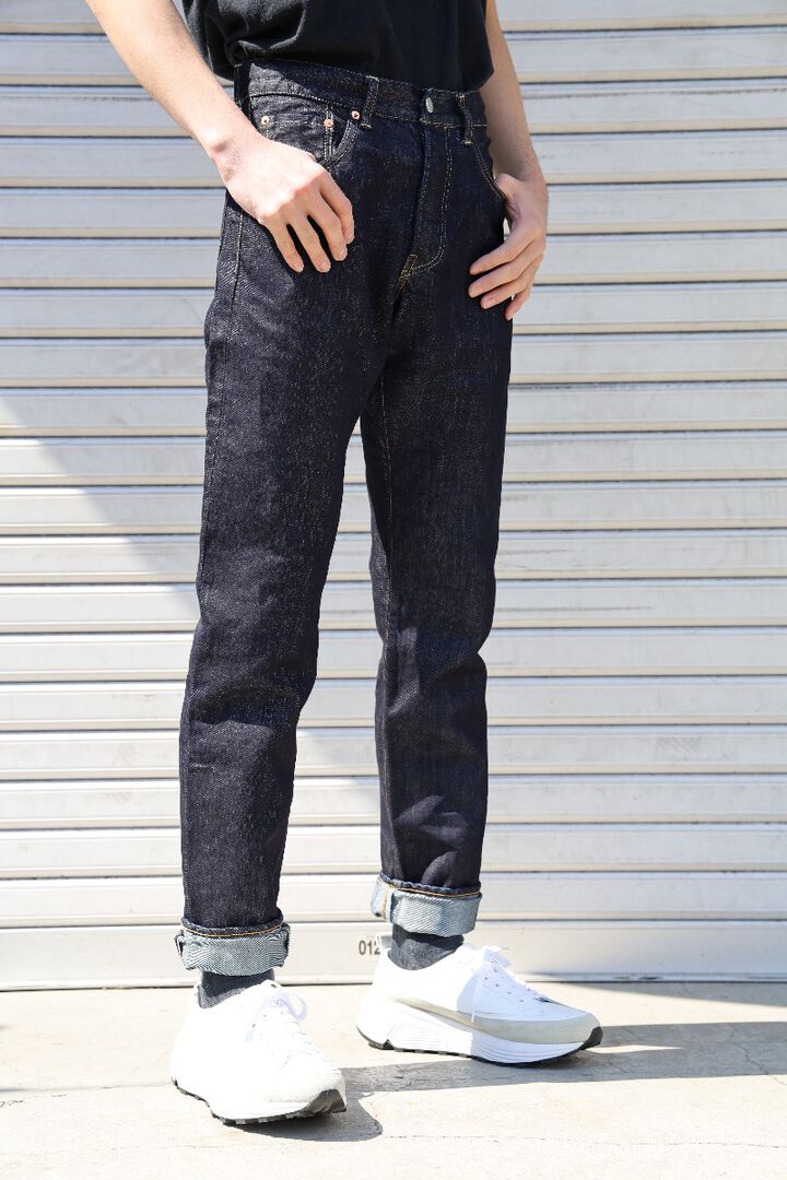 TCBDMHT01 12OZ "WASHI DENIM" HIGH RISE RELAX TAPERED TCB JEANS X DENIMIO-28-Non Wash,, medium image number 2
