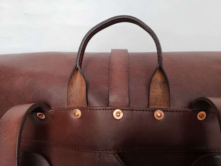 VS-205L LEATHER ROLL TOP Back pack (BROWN),, medium image number 5