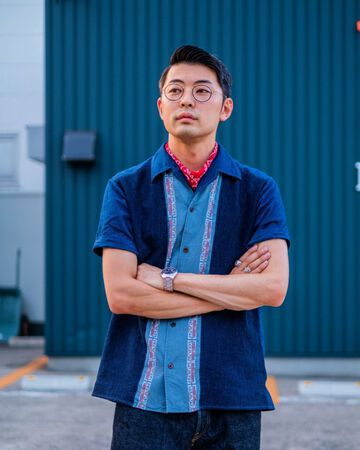 GZ-ITLS-0407 Italian Collar S/S Shirts D.ID-LIGHT INDIGO-4L,LIGHT INDIGO, small image number 8