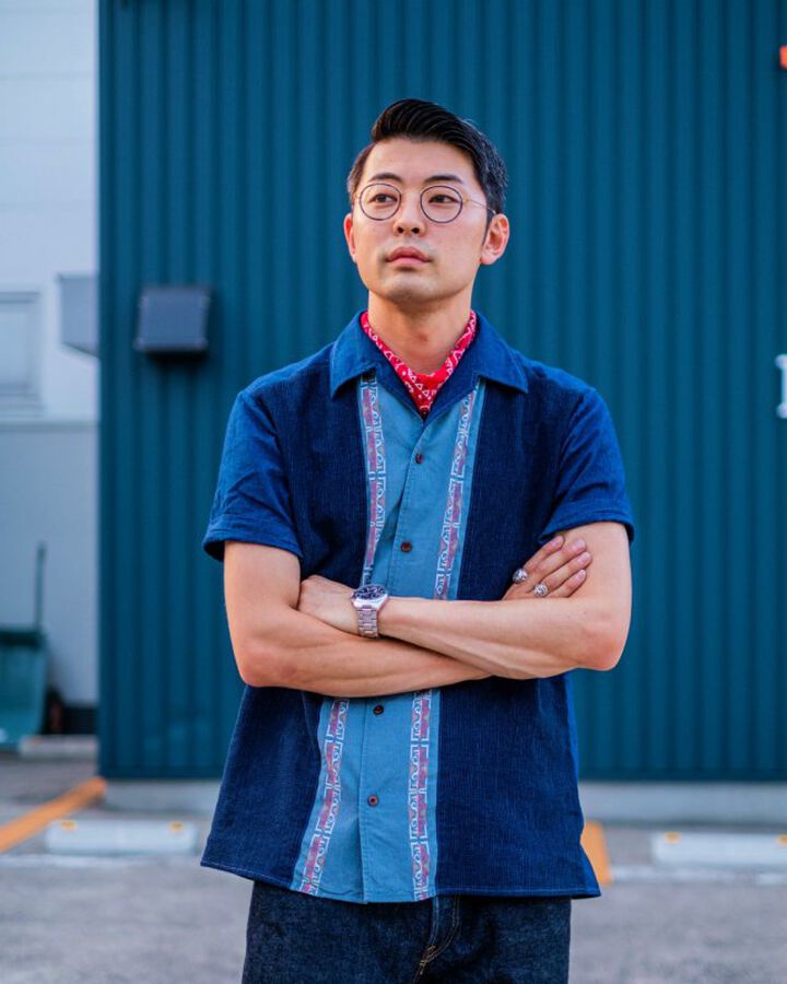 GZ-ITLS-0407 Italian Collar S/S Shirts D.ID-LIGHT INDIGO-4L,LIGHT INDIGO, medium image number 8
