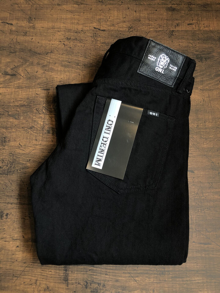 ONI566-13BK 13oz Jet Black Denim Semi Tight Straight,, medium image number 2