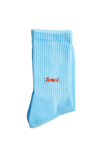 SJKS23-01 / SJKS23-02 EMBROIDERED LOGO SOX-TURQUOISE,TURQUOISE, small image number 3