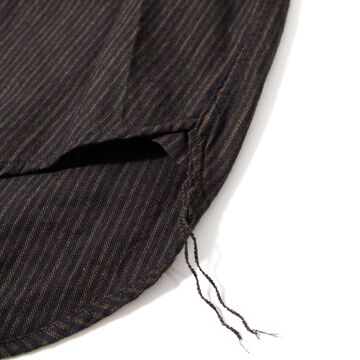 F3511 VINTAGE STRIPE BAND COLLAR SHIRT,BLACK, small image number 5