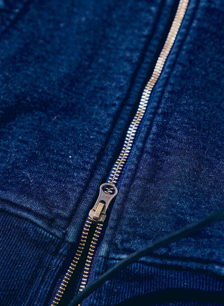 SIS25-102 Kakishibu Indigo Sweat Zip-Up Hoody,, medium image number 3