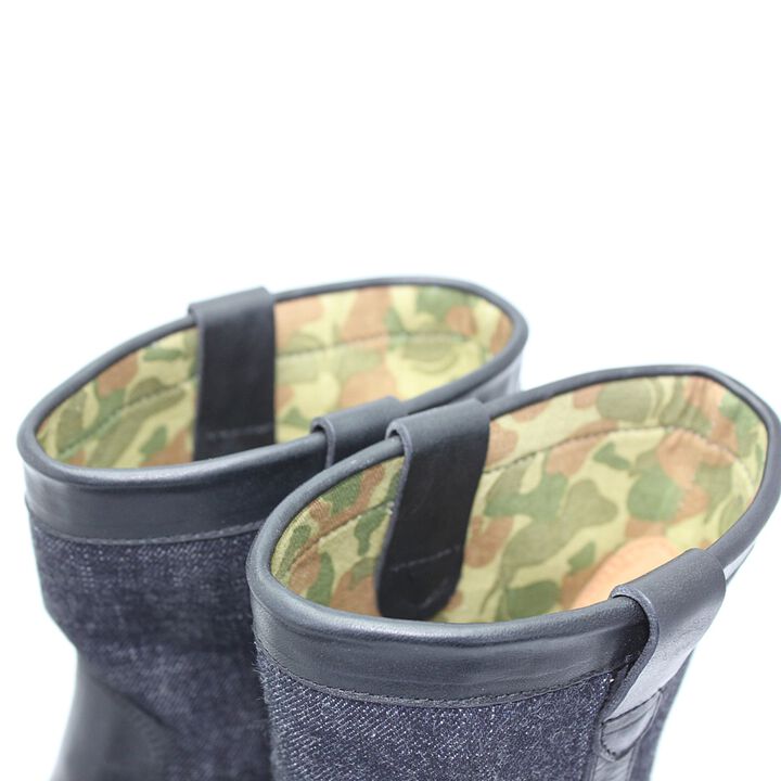 MD-019 Momotaro Jeans Denim Farmer Boots (Black),, medium image number 6