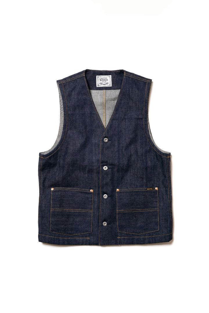 XX602B (000) "XXXX-EXTRA" BUTTON UP VEST 15.8OZ ORGANIC COTTON-Non Wash-M,, medium image number 0