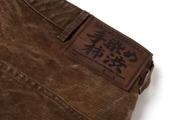 【Pre-Order】1940 13oz Hand-Dyed Kakishibu-zome Duck Pants Wide Straight,KAKISHIBU, small image number 4