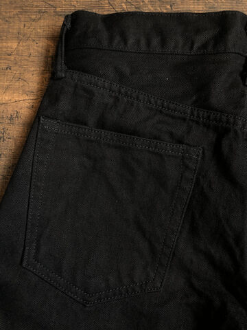 ONI566-13BK 13oz Jet Black Denim Semi Tight Straight,, small image number 6