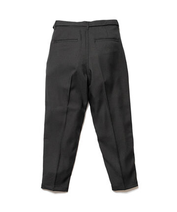 M-19101 / RETRO POLYESTER TWILL / BELTED WIDE TAPERED PANTS,BROWN, small image number 6
