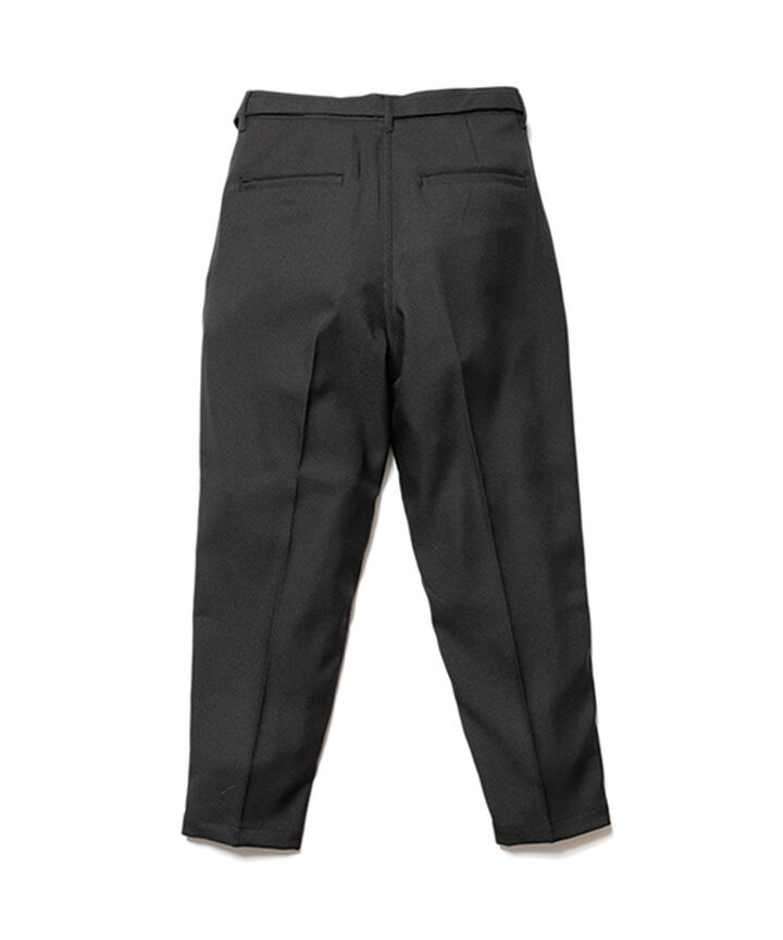M-19101  / RETRO POLYESTER TWILL / BELTED WIDE TAPERED PANTS,BROWN, medium image number 6