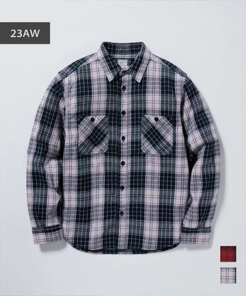 MXLS1002 ORIGINAL TWILL CHECK SHIRT,RED, small image number 0