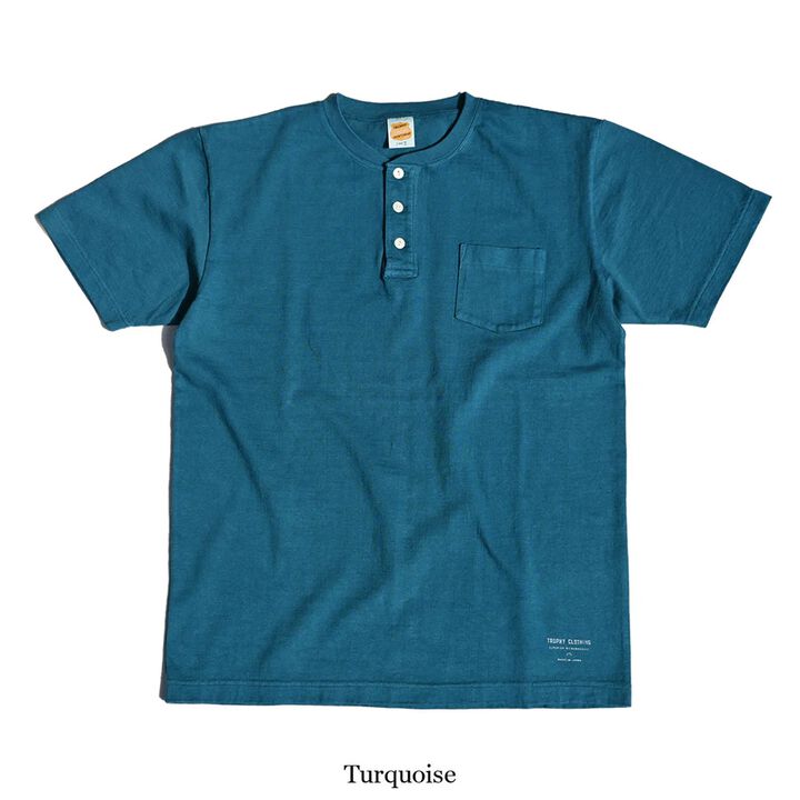 TE-06 OD Henley Tee,TURQUOISE, medium image number 0