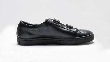 3753224 "LUKE" VELCRO LEATHER SNEAKER (BLACK) Size 41(26-27cm),, small image number 2