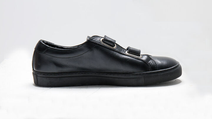 3753224 "LUKE" VELCRO LEATHER SNEAKER (BLACK) Size 41(26-27cm),, medium image number 2