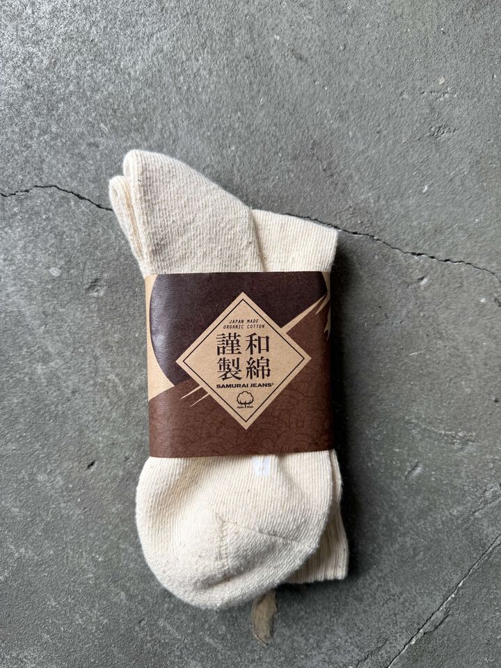 SJKS-SC02 Samurai Cotton Socks (NATURAL),, medium