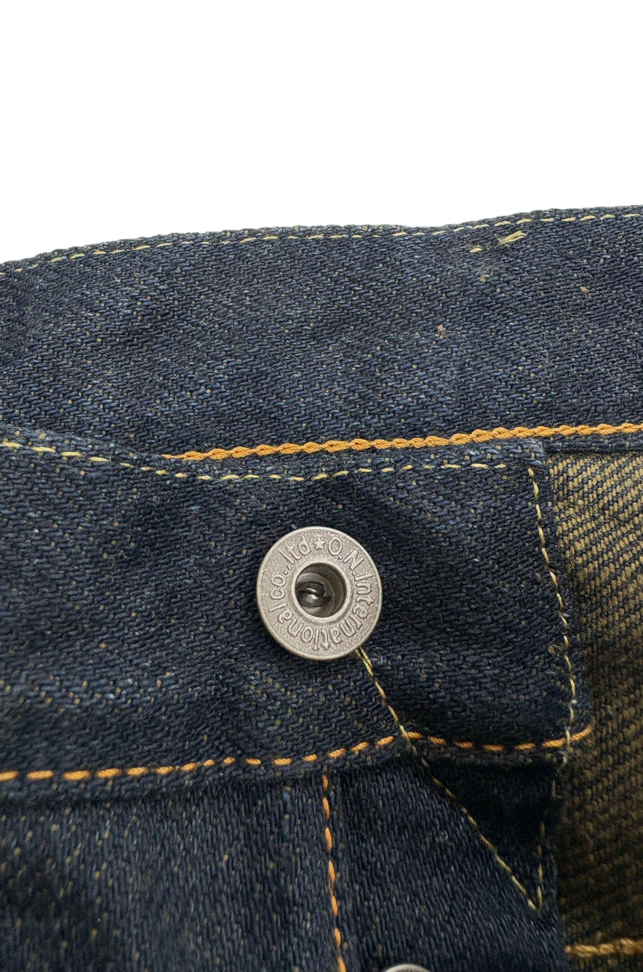 DENIMIO | ONI822ZR-OLV 20oz Secret Denim weft Olive Super Wide Tapered