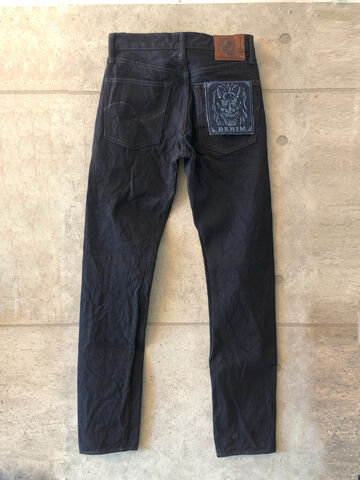 ONI246-14BLK 14oz Oni Denim (Weft: Black) Neat Straight,, small image number 1