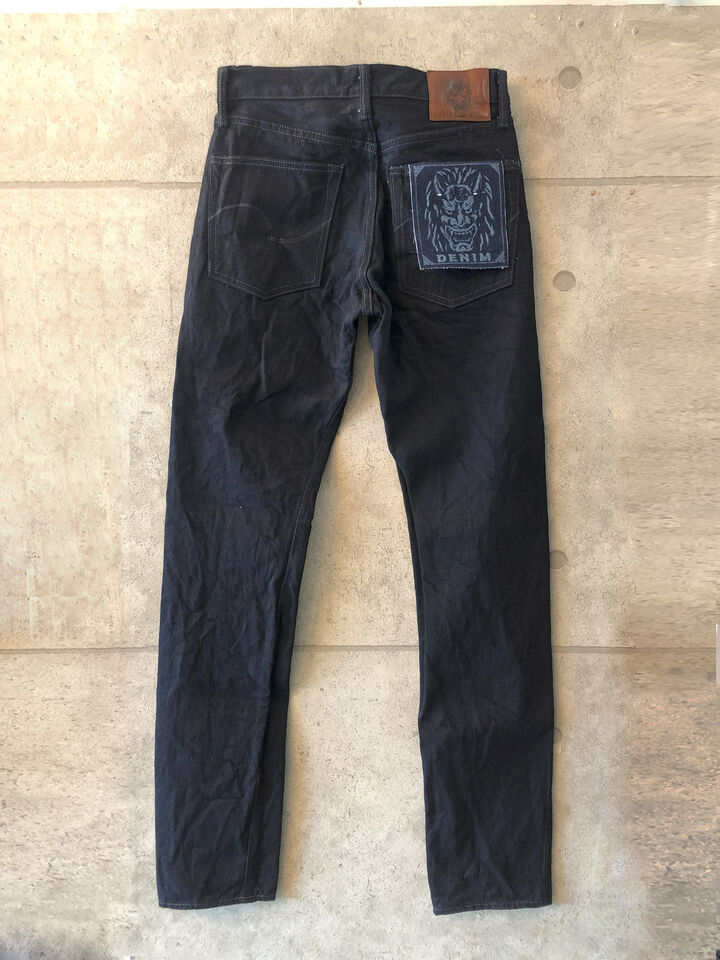 ONI246-14BLK 14oz Oni Denim (Weft: Black) Neat Straight,, medium image number 1