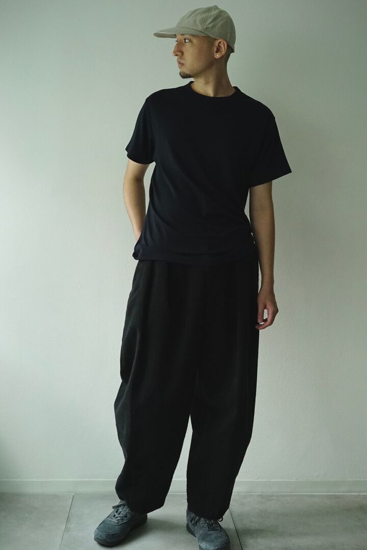 【CAPERTICA】CAP707CS02 Super140s Washable Wool DC_Jersey / RF Wool Tee,DARKNESS, medium image number 7