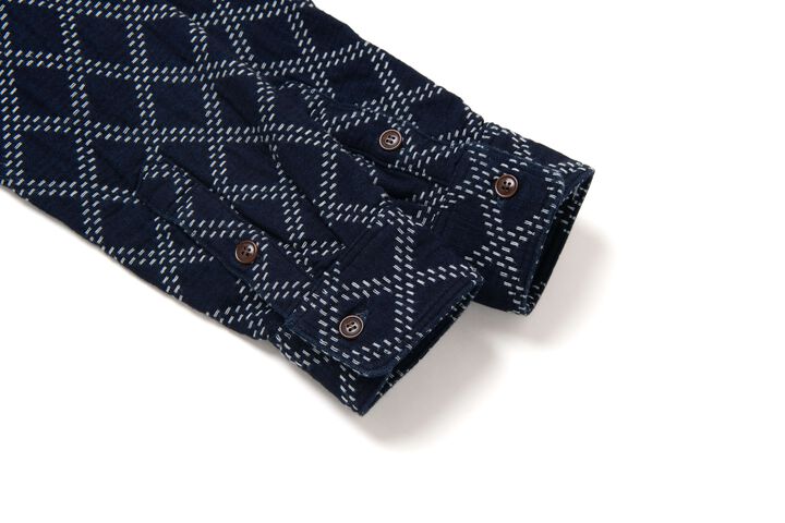 5728 Indigo Sashiko Shirts,INDIGO, medium image number 5