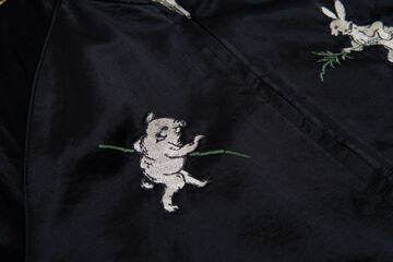 【Pre-Order】4639 Choju Giga Souvenir Jacket,BLACK x IVORY, small image number 7
