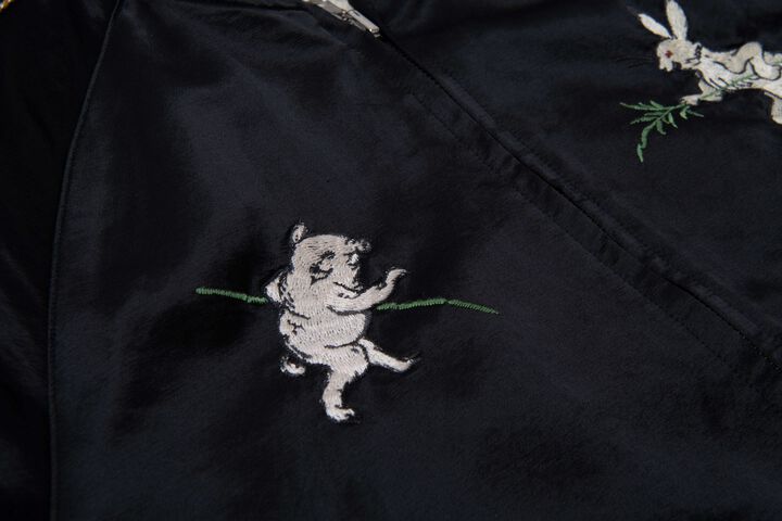 【Pre-Order】4639 Choju Giga Souvenir Jacket,BLACK x IVORY, medium image number 7