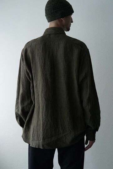 【CAPERTICA】CAP710SH12 Sunny Dry Linen / F/F Shirts,OFF BLACK, small image number 16