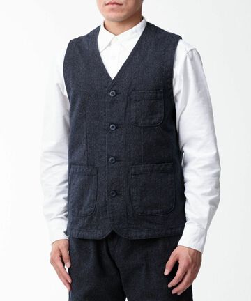 04-060 HEATHER TWILL VEST-BLACK-36,BLACK, small image number 5