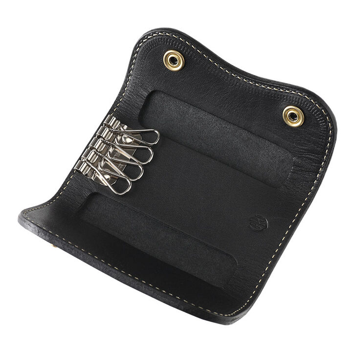 PAILOT RIVER PR-KCA (REDMOON) Key Case PR-KCA (OilLeather Black
 OilLeather RedBrown
 OilLeather DarkBrown
 SaddleLeather Black
 SaddleLeather DarkBrown
 SaddleLeather Natural),OILLEATHER BLACK, medium image number 8