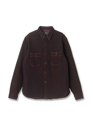 【Pre-Order】5755 13oz Bengara-dyed Sashiko Shirts,RED, small image number 0