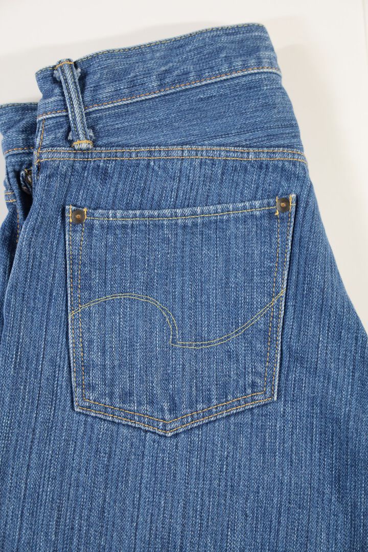ONI-510-SHMKIWAMI-BO 16oz Natural Indigo Rope Dyed Denim Biological Fade Processing Semi-Handmade Straight-One Washed-29,, medium image number 4