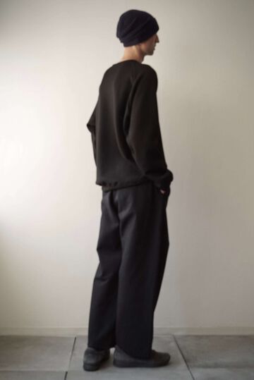【CAPERTICA】CAP708PT45 Lite Sashiko / Wide Leg Pants,BLACK, small image number 8