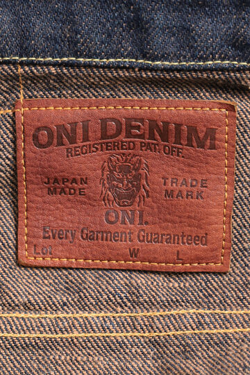 ONI02527PZR-KAKBR 20oz Secret Denim Kabuki Selvedge Type 3 Jacket with handwarmers (weft: Kakishibu Color),, small image number 6