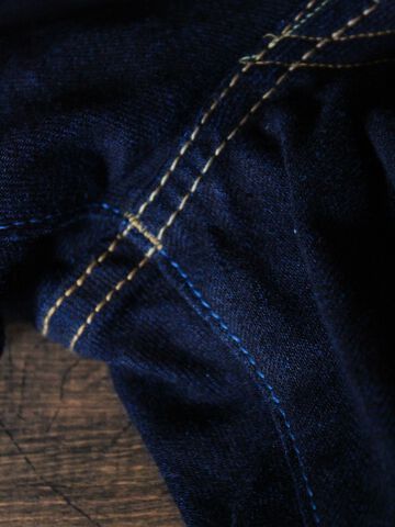 DE004 denimio collab. original cobalt blue selvedge 14oz  slim tapered,, small image number 16