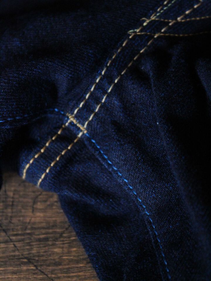 DE004 denimio collab. original cobalt blue selvedge 14oz  slim tapered,, medium image number 16
