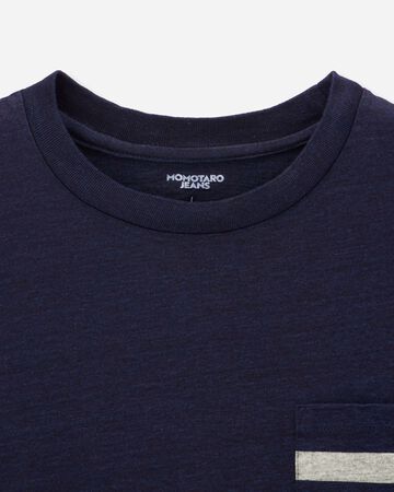 MXTS1040 YARN DYED SHORT SLEEVE POCKET T-SHIRTS,INDIGO, small image number 6