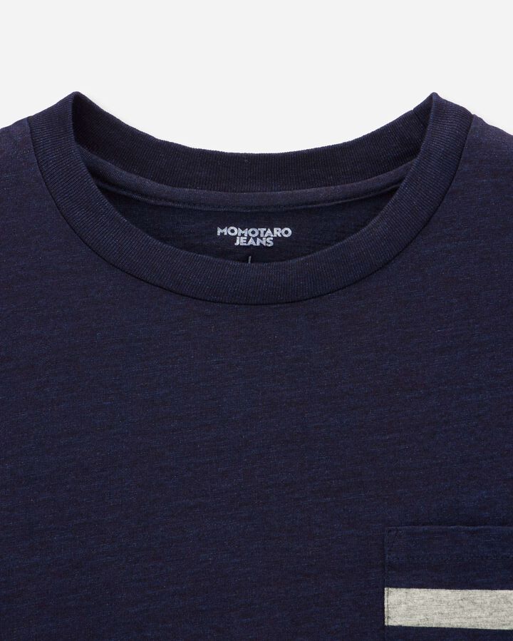MXTS1040 YARN DYED SHORT SLEEVE POCKET T-SHIRTS,INDIGO, medium image number 6