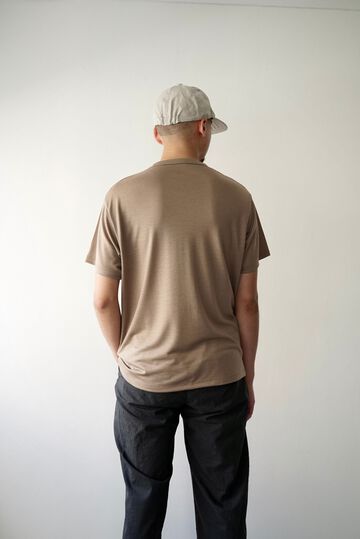 【CAPERTICA】CAP707CS02 Super140s Washable Wool DC_Jersey / RF Wool Tee,MIDNIGHT, small image number 13