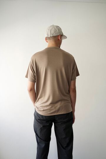 【CAPERTICA】CAP707CS02 Super140s Washable Wool DC_Jersey / RF Wool Tee,DARKNESS, small image number 13