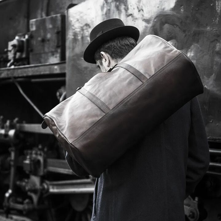 VS-261L LEATHER TRAVEL BOSTON BAG - Brown,BROWN, medium image number 4