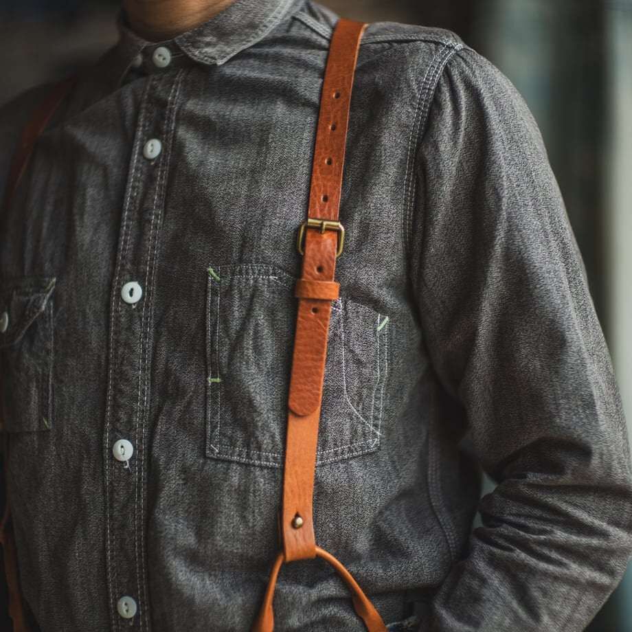 033022● CALEE LEATHER SUSPENDER Belt Loop Suspenders – Ethan Kelly Leather