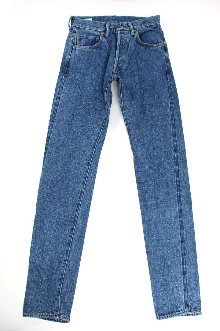 YU9983STHT 16.5oz Natural Indigo "Yurai" Stone Wash High Rise Tapered Jeans-One Washed-28,, medium image number 5