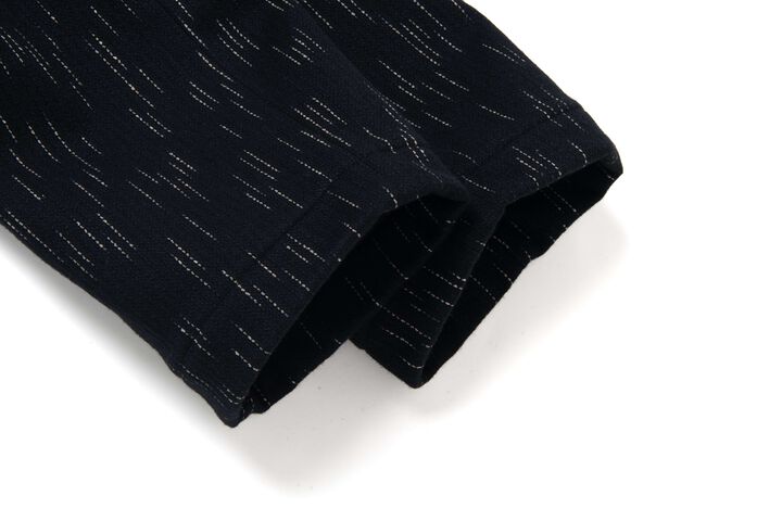 1906 Kasuri Dyed Beach Cloth Trousers Wide Straight,BLACK, medium image number 3